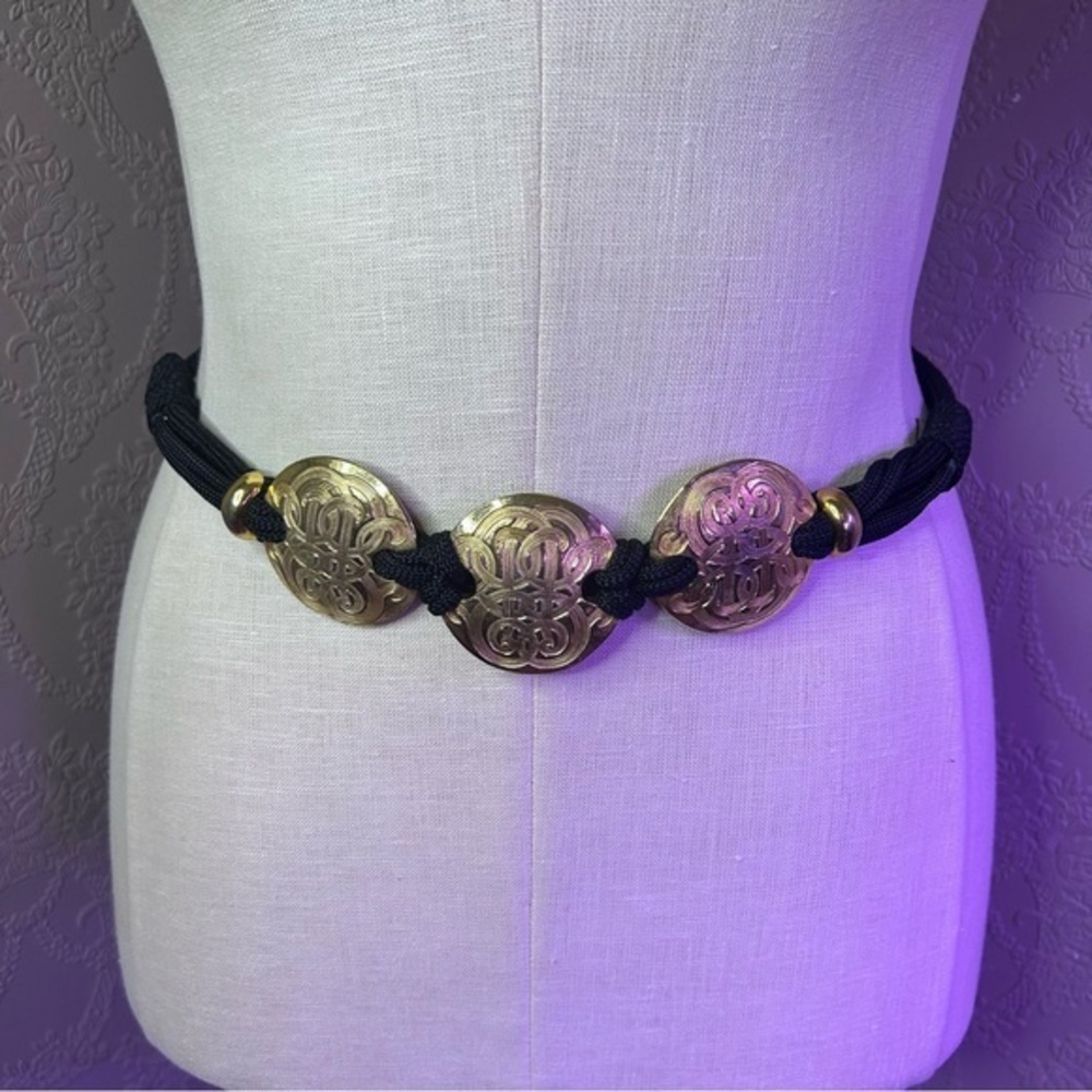 Elegant Black and Gold Women's Belt